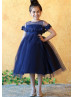 Cape Sleeves Beaded Tulle Flower Girl Dress